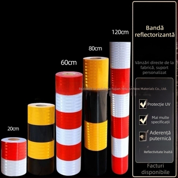 Film reflectorizant anti-coliziune pentru stâlpi electrici, seria Prism Reflective Film, interval de temperatură -30°C până la 60°C, Brand Night Road AN