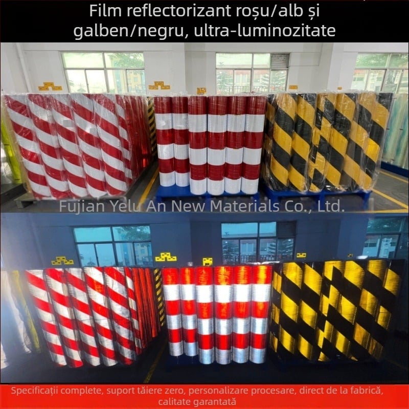 Film reflectorizant anti-coliziune pentru stâlpi electrici, seria Prism Reflective Film, interval de temperatură -30°C până la 60°C, Brand Night Road AN