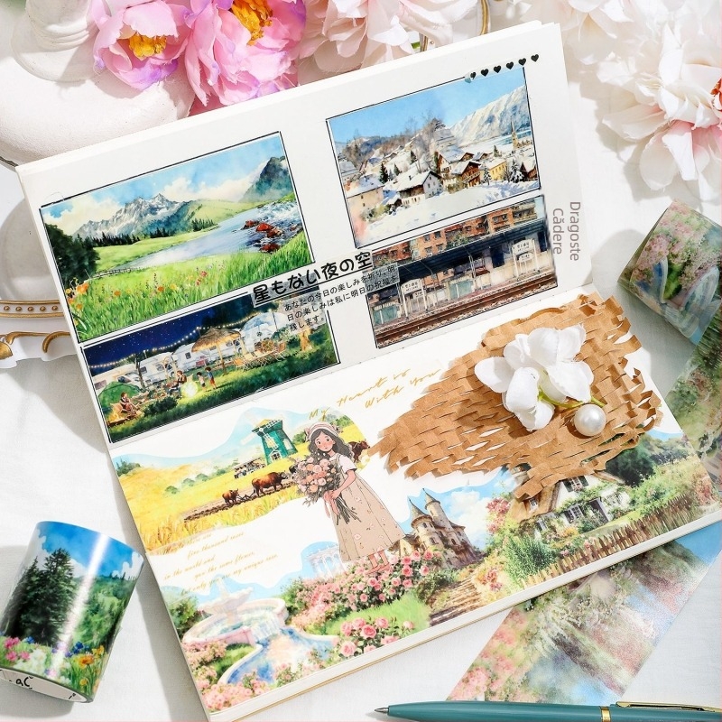 Bandă PET pentru Jurnale - Yuezhen, material PET, grosime 0.01 mm, potrivită pentru decor, procesare personalizabilă