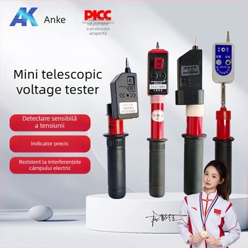 Electroscop de buzunar Anke: design telescopic pliant, semnal sonor și luminos, testare pentru tensiuni înaltă și joasă