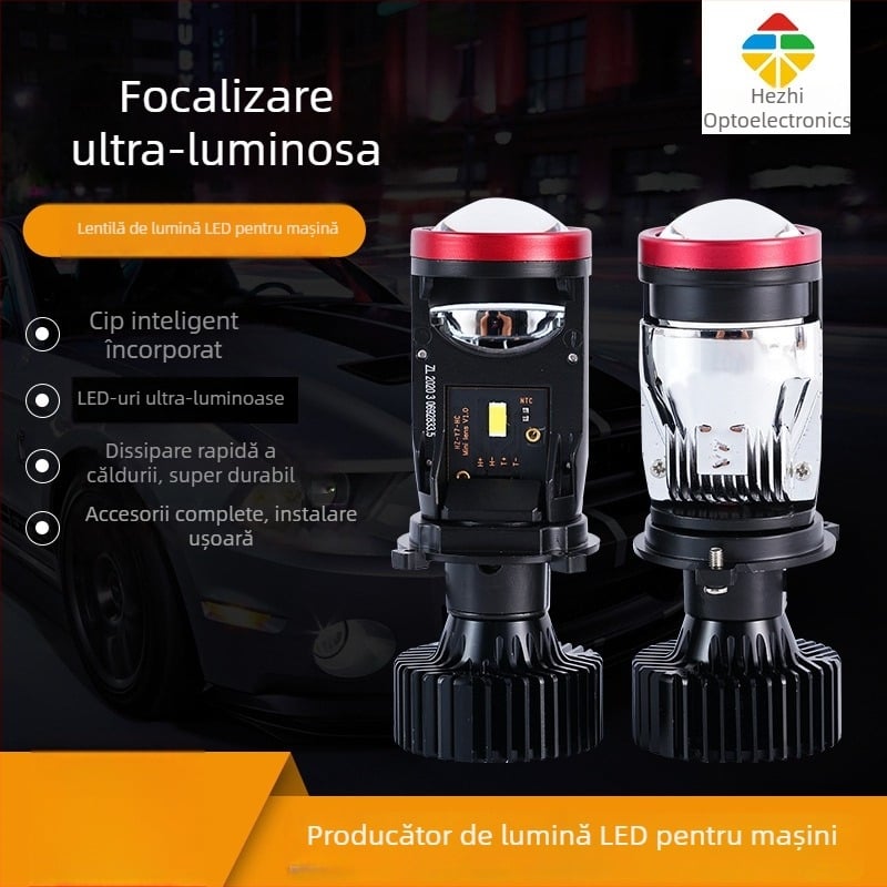 Y7D-H4 LED far pentru mașină cu fascicul înalt și jos integrat - 45W, 24V, 4800LM, 50000h