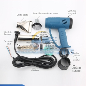 Accesorii pentru pistol cu aer cald Dongcheng QIB-FF-2000/1600W, 36V, compatibile cu oțel inoxidabil