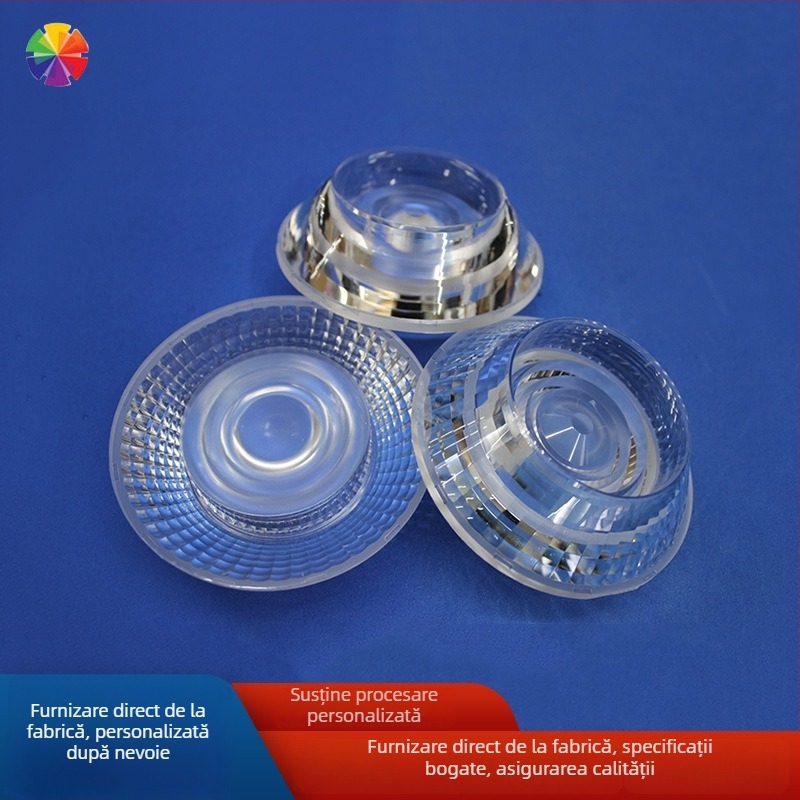 Lentilă optic COB LED, model CR, PMMA, transmisie luminoasă 98%, unghiuri fascicul 12/24/36/60