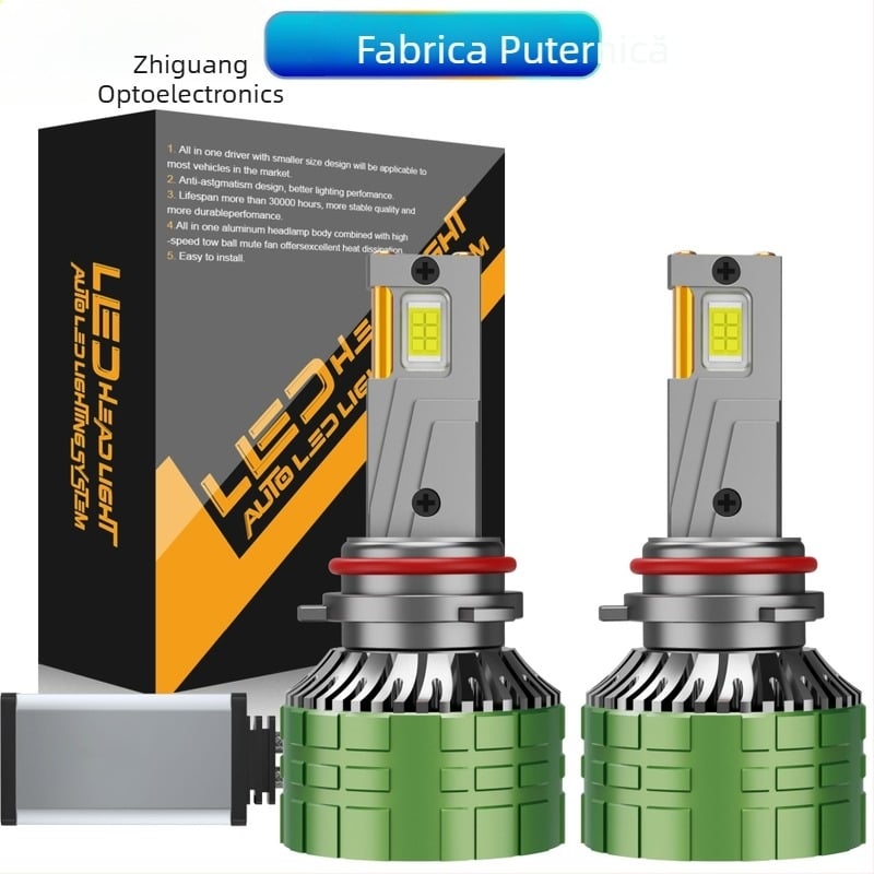 Faruri LED pentru mașină cu tehnologie laser, Haihuate, corp din aluminiu, compatibilitate universală, modele H7/H4/H1/H11, 120W