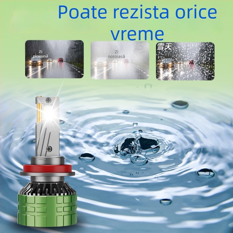 Faruri LED pentru mașină cu tehnologie laser, Haihuate, corp din aluminiu, compatibilitate universală, modele H7/H4/H1/H11, 120W