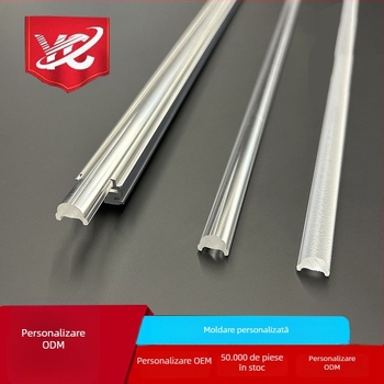 lentilă LED liniară, extrudat din acril, fascicul de 45°, transmisie luminoasă 89–92%, model DHT-G-0023