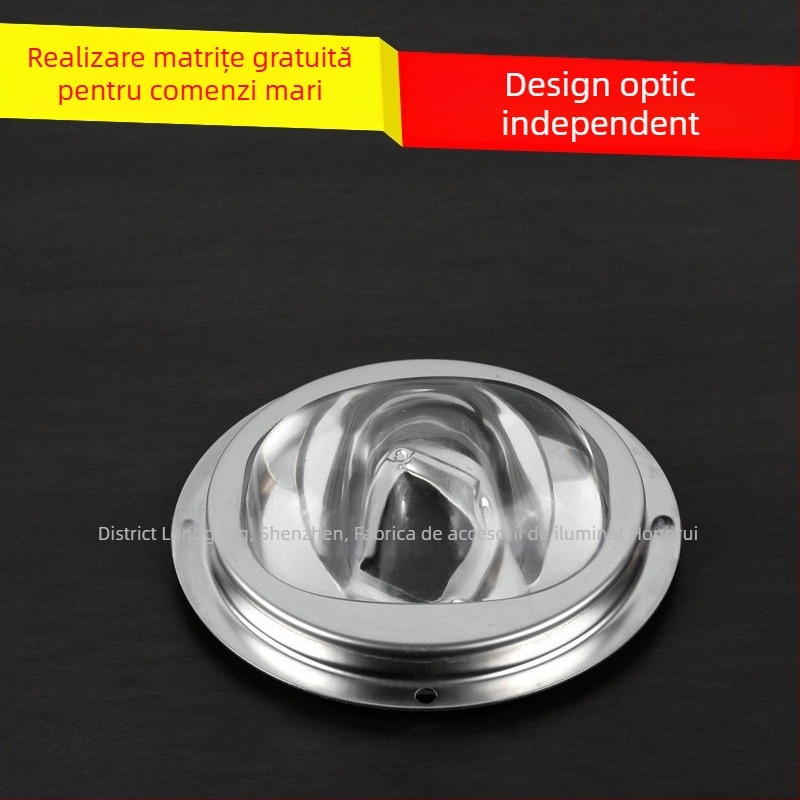 Lentilă LED pentru lampă stradală, cu putere mare (Model 92), borosilikat, transmisie luminoasă peste 95%, unghiul fasciculului 60–130°