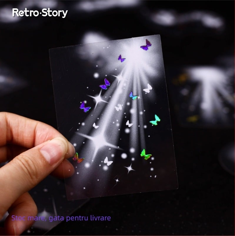 Pachet de etichete PET pentru planner – Material DIY pentru jurnal, 20 foi, 6 stiluri, 14 g