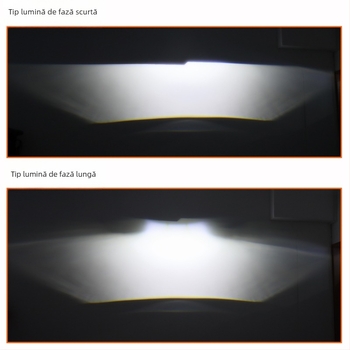 Far LED auto cu lentilă matriceală de 1,5 inch, lentilă fisheye din sticlă, 6000K, foarte luminos
