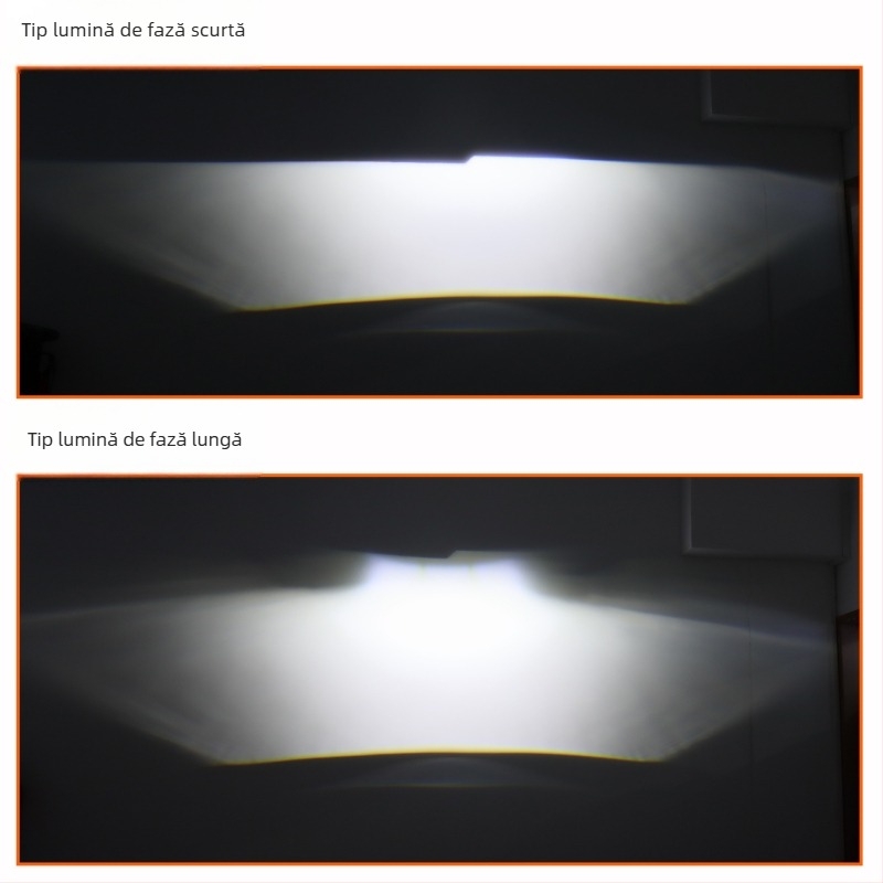 Far LED auto cu lentilă matriceală de 1,5 inch, lentilă fisheye din sticlă, 6000K, foarte luminos