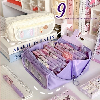 Etui de creioane din pânză – pentru fete, stil copii, ambalare de bază