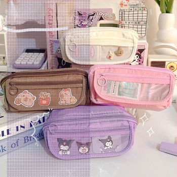 Etui de creioane din pânză – pentru fete, stil copii, ambalare de bază