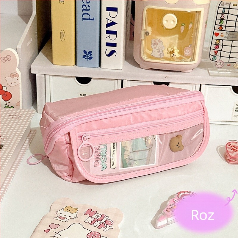 Etui de creioane din pânză – pentru fete, stil copii, ambalare de bază