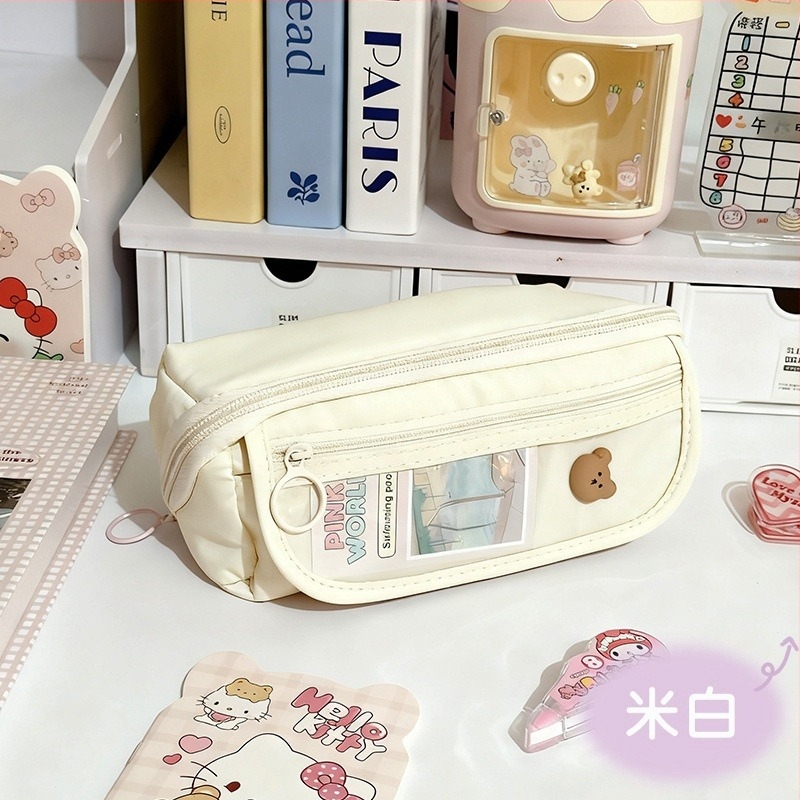 Etui de creioane din pânză – pentru fete, stil copii, ambalare de bază