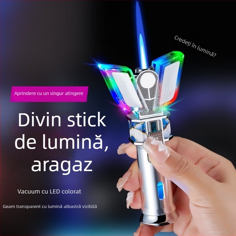 Brichetă metalică cu butan, reutilizabilă, rezistentă la vânt, cu imprimare de siglă și personalizare