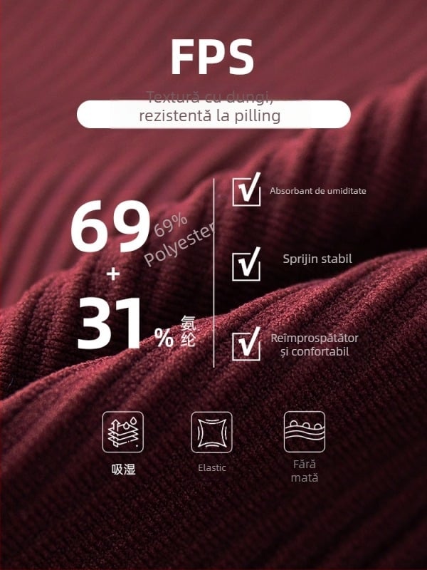 Top de yoga cu pernițe pentru sâni - respirabil, cupe fixe, amortizare, croială slim