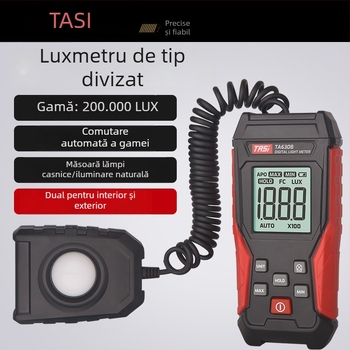 TASI luxmetru split, fotometru de înaltă precizie, alimentare cu baterii