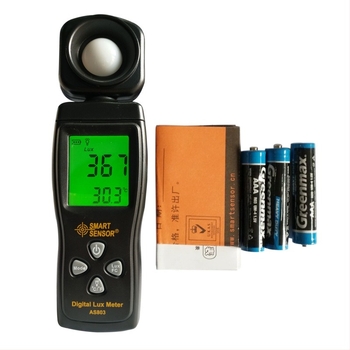 Hima AS803 Luxmetru Portabil de Înaltă Precizie, Fotometru Mini de Mână, Măsurător de Luminanță, Alimentare cu 3× AA baterii