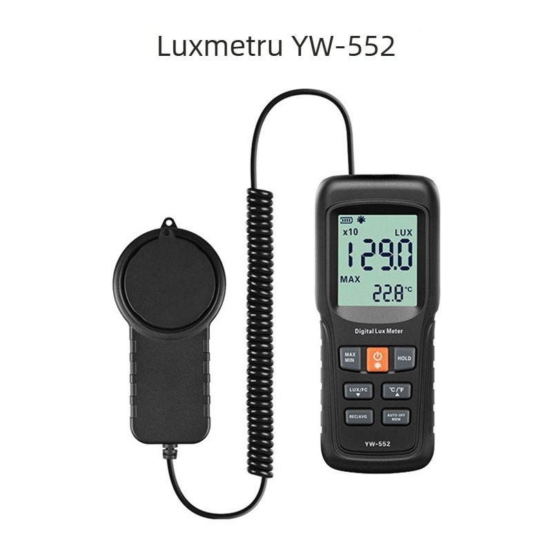 Luxmetru digital, tip despărțit, precizie înaltă, cu baterii AA