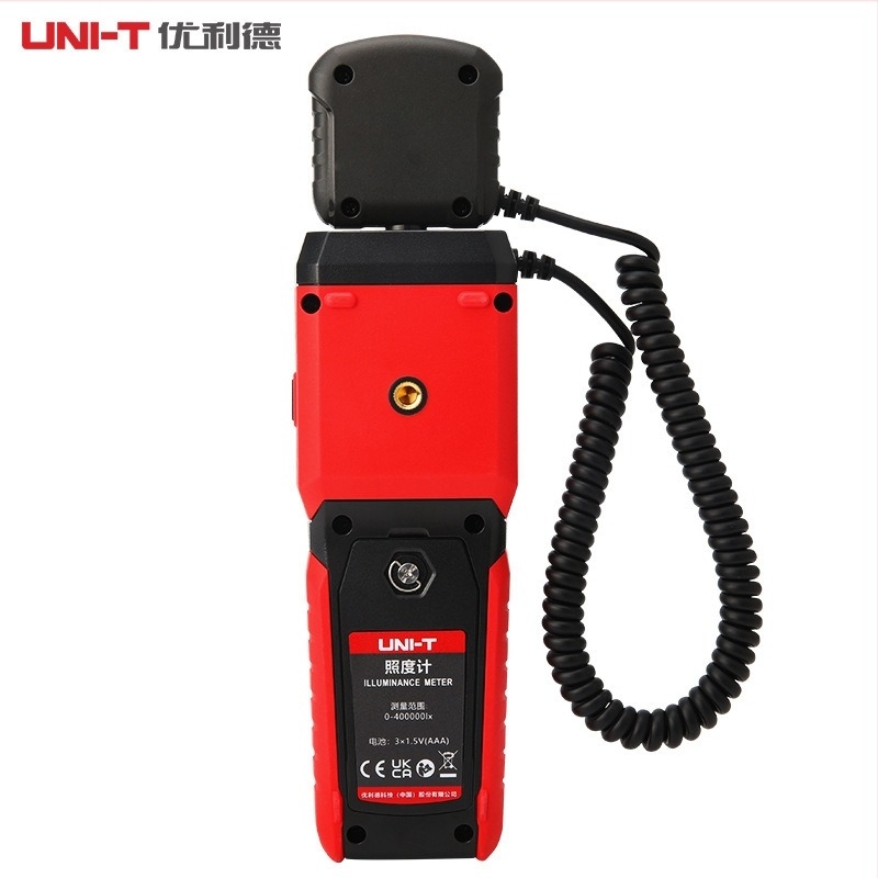 UT381A Luxmetru digital, mână, marca Uni-T, alimentare 3× AAA, precizie înaltă