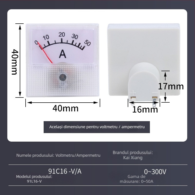Instrument de măsurare a tensiunii și curentului, rezistent la temperaturi înalte, cu ampermetru indicator, modele 91L16/91C16