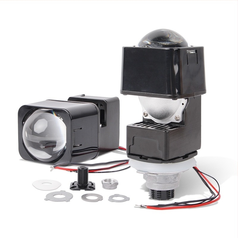 Faro LED matrice pentru autoturisme și motociclete, integrare distanță-aproape, IP67, 55W, 12V, 5000 lm, lentilă bifocală