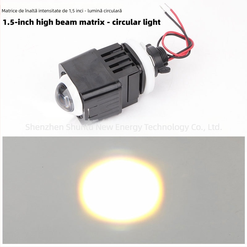 Faro LED matrice pentru autoturisme și motociclete, integrare distanță-aproape, IP67, 55W, 12V, 5000 lm, lentilă bifocală