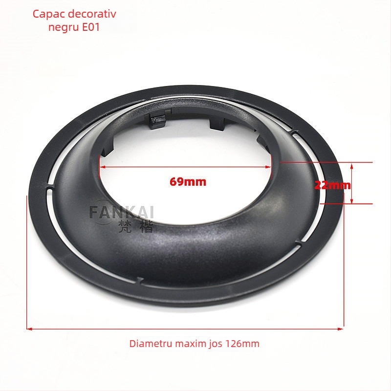 Capac decorativ de lentilă pentru faruri, 12V, 55W, 8800LM, durată de viață ≥30000h, PN e01 capac decorativ