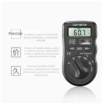 Cem Huashengchang DT-1301 Măsurător de iluminanță și spectrofotometru pentru teste de iluminare în interior
