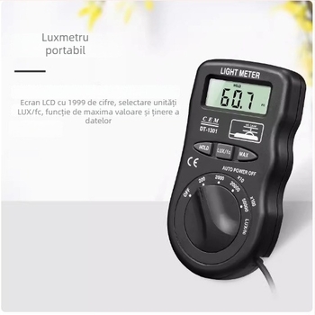Cem Huashengchang DT-1301 Măsurător de iluminanță și spectrofotometru pentru teste de iluminare în interior