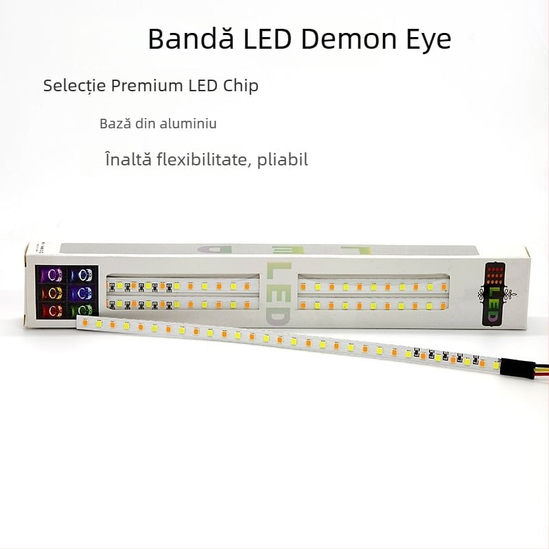 LED Demon Eye Halo – lentilă de far frontal pentru mașină și motocicletă (12V, 5W, 500LM, IP65, 50.000h)