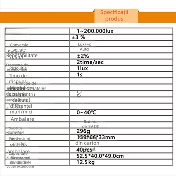 Xima AS823 Iluminometru Portabil — Luxmetru Digital de Înaltă Precizie, Alimentat cu Baterie 9V