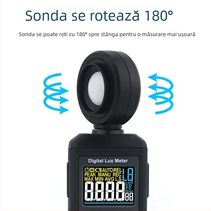 Xima ST8813 luxmetru portabil – profesional, afișaj digital, precizie înaltă