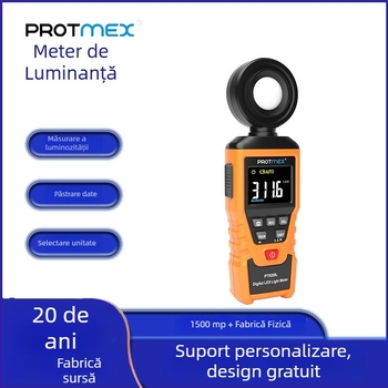 Protmex iluminometru LED digital portabil cu spectrometru și fotometru – precizie înaltă, PT620L, alimentare 3×1,5V AAA