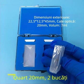 Cuvetă din cuarț, model 751/722, pentru spectrofotometrie, produs calificat