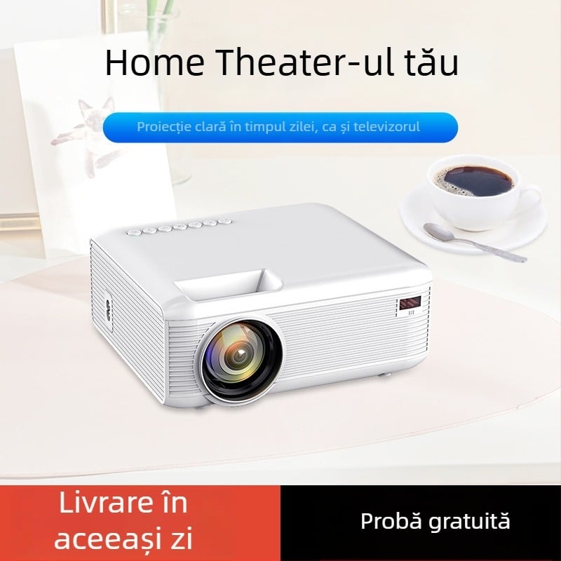 Proiector pentru casă All-in-One, rezoluție 1080p, putere 40W, luminozitate 99.000 lm, proiecție de până la 200 inch