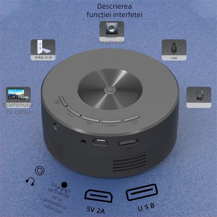 Proiector LED portabil pentru copii, rezoluție 320x240, luminozitate 50, certificat 3C 2022230903001520