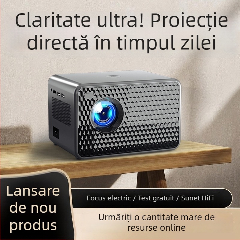 Proiector pentru casă - 1080P, luminozitate 5000 lm, putere 75W, portabil, eficiență energetică clasa I