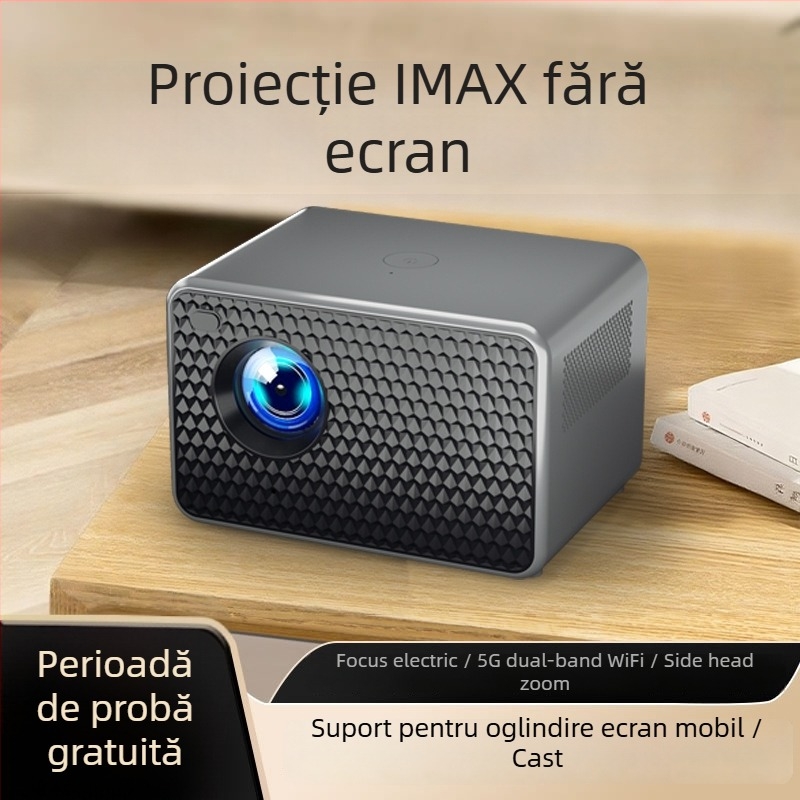 Proiector pentru casă - 1080P, luminozitate 5000 lm, putere 75W, portabil, eficiență energetică clasa I