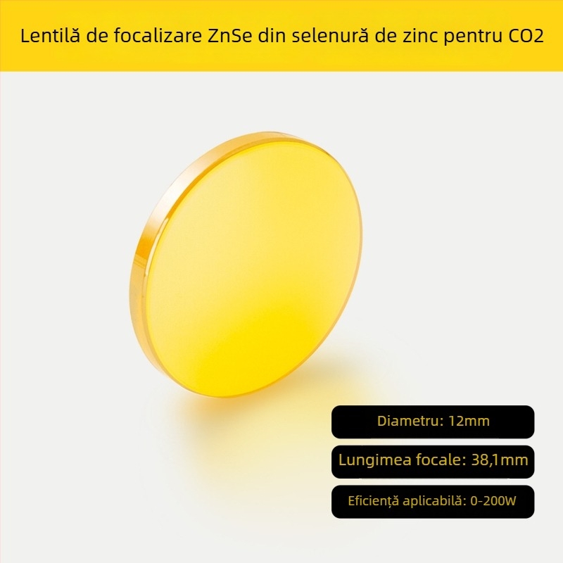 Lentilă de focalizare CO2 pentru tăiere cu laser, ZnSe, putere mare, modele 12/18/19/20