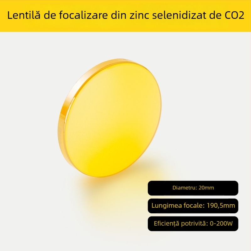 Lentilă de focalizare CO2 pentru tăiere cu laser, ZnSe, putere mare, modele 12/18/19/20