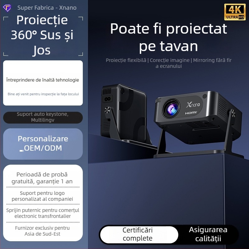 xnano HA109 Proiector Portabil - LCD, 720P rezoluție, 40W, luminozitate 150