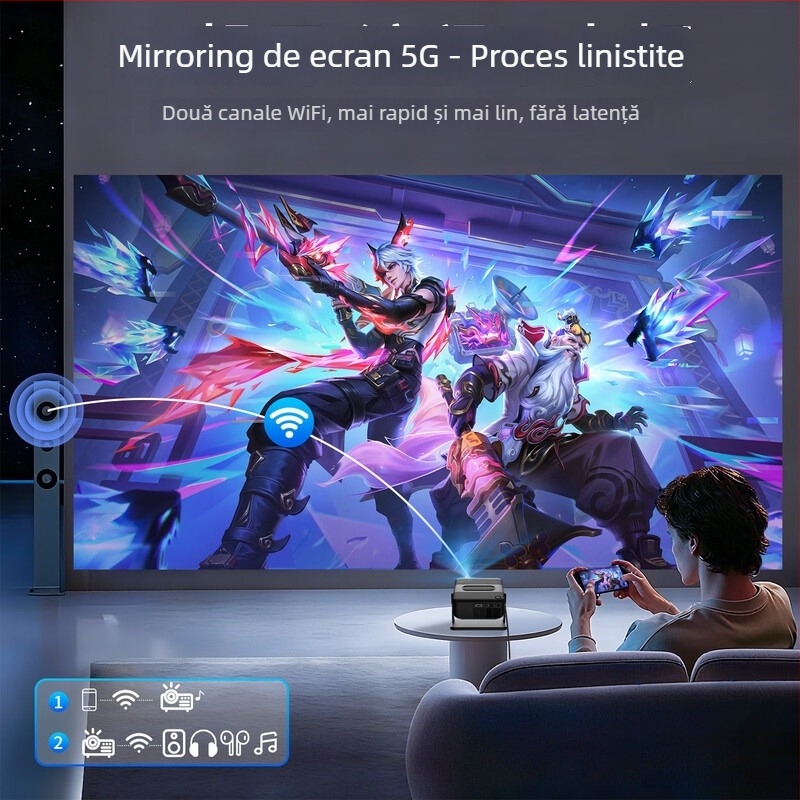 xnano HA109 Proiector Portabil - LCD, 720P rezoluție, 40W, luminozitate 150