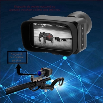 Dispozitiv HD de viziune nocturnă cu reticul reglabil pentru vânătoare, compatibil cu arcul compozit
