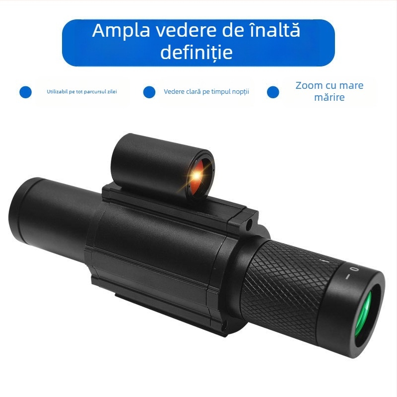 Monoclu infraroșu de viziune nocturnă cu crosshair mobil, rază 500 m, utilizare zi/noapte, îmbunătire a viziunii nocturne