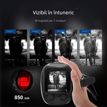 Monoclu pentru exterior cu vedere infraroșu nocturnă și funcție digitală zi/noapte, 10x mărire