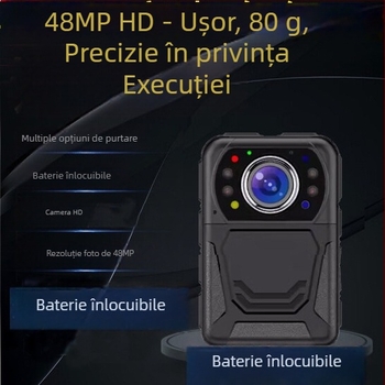 Cameră corporală pentru aplicarea legii A2 — senzor CMOS, ecran LCD 2,0 inch, microfon stereo, viziune nocturnă, stabilizare dublă