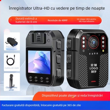 Cameră corporală pentru aplicarea legii cu 4K, rezistență la explozii, autonomie lungă a bateriei, vizionare nocturnă, obiectiv ultra-lat