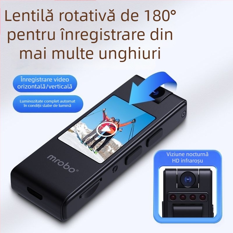 Cameră de acțiune pentru torace, senzor CCD, 20 MP, zoom optic 10x, stabilizare dublă