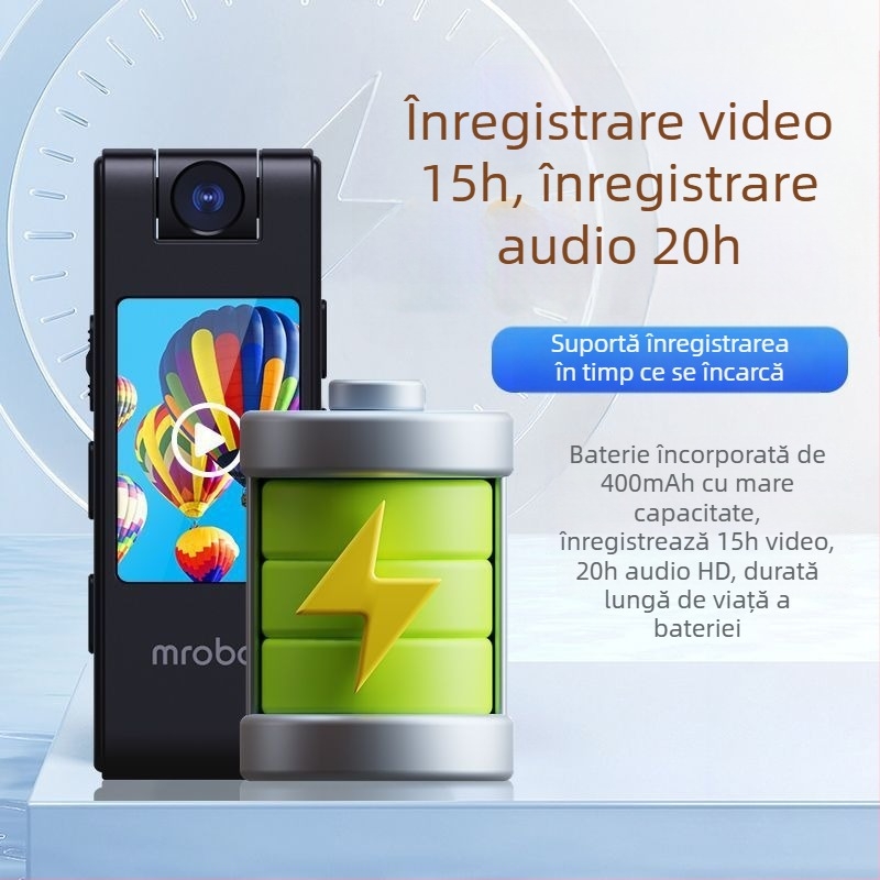 Cameră de acțiune pentru torace, senzor CCD, 20 MP, zoom optic 10x, stabilizare dublă